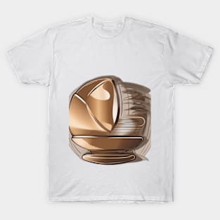 Futuristic Bronze Helmet Design No. 778 T-Shirt